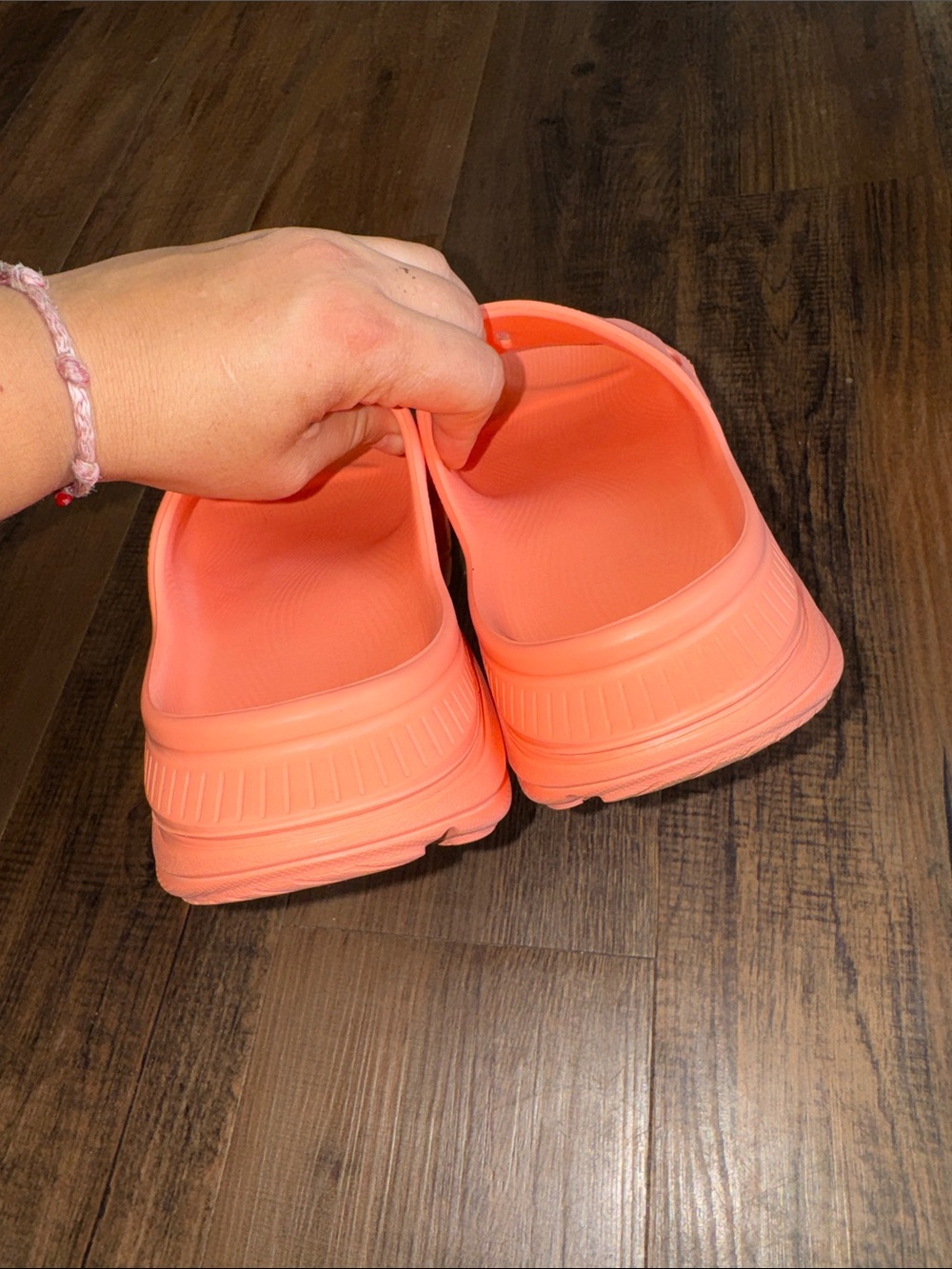 Hoka Coral/Orange Recovery Slide Sandals - Picture 6 of 11